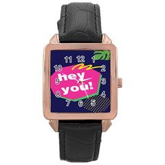 Behance Feelings Beauty Hey You Leaf Polka Dots Pink Blue Rose Gold Leather Watch  by Mariart