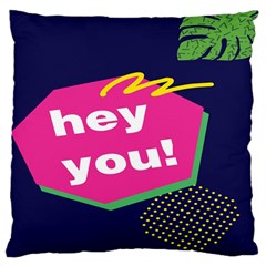 Behance Feelings Beauty Hey You Leaf Polka Dots Pink Blue Standard Flano Cushion Case (two Sides) by Mariart