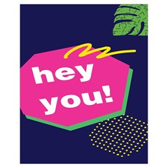 Behance Feelings Beauty Hey You Leaf Polka Dots Pink Blue Drawstring Bag (small)