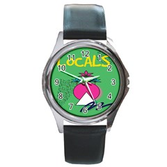 Behance Feelings Beauty Local Polka Dots Green Round Metal Watch