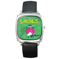 Behance Feelings Beauty Local Polka Dots Green Square Metal Watch by Mariart