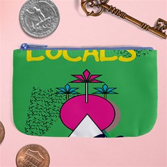 Behance Feelings Beauty Local Polka Dots Green Large Coin Purse