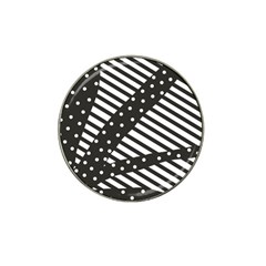 Ambiguous Stripes Line Polka Dots Black Hat Clip Ball Marker (4 Pack) by Mariart