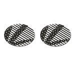 Ambiguous Stripes Line Polka Dots Black Cufflinks (Oval) Front(Pair)