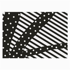 Ambiguous Stripes Line Polka Dots Black Large Glasses Cloth (2-side)