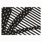 Ambiguous Stripes Line Polka Dots Black Large Glasses Cloth (2-Side) Front