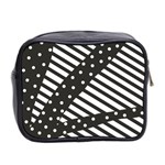 Ambiguous Stripes Line Polka Dots Black Mini Toiletries Bag 2-Side Back