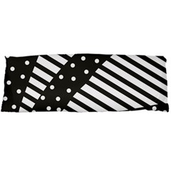 Ambiguous Stripes Line Polka Dots Black Body Pillow Case Dakimakura (two Sides) by Mariart