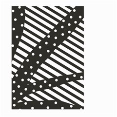 Ambiguous Stripes Line Polka Dots Black Large Garden Flag (two Sides) by Mariart