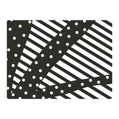 Ambiguous Stripes Line Polka Dots Black Double Sided Flano Blanket (mini)  by Mariart