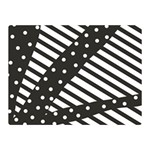 Ambiguous Stripes Line Polka Dots Black Double Sided Flano Blanket (Mini)  35 x27  Blanket Front