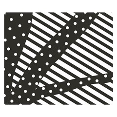 Ambiguous Stripes Line Polka Dots Black Double Sided Flano Blanket (small)  by Mariart