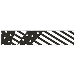 Ambiguous Stripes Line Polka Dots Black Flano Scarf (small)