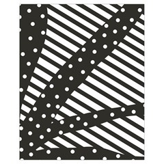 Ambiguous Stripes Line Polka Dots Black Drawstring Bag (small) by Mariart