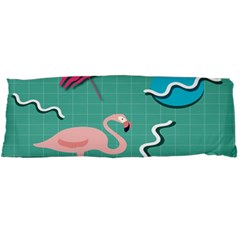 Behance Feelings Beauty Flamingo Bird Still Life Leaf Green Pink Red Body Pillow Case Dakimakura (two Sides) by Mariart