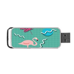 Behance Feelings Beauty Flamingo Bird Still Life Leaf Green Pink Red Portable Usb Flash (one Side) by Mariart