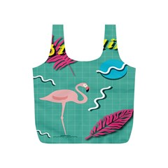 Behance Feelings Beauty Flamingo Bird Still Life Leaf Green Pink Red Full Print Recycle Bags (s)  by Mariart