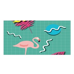 Behance Feelings Beauty Flamingo Bird Still Life Leaf Green Pink Red Satin Shawl