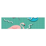 Behance Feelings Beauty Flamingo Bird Still Life Leaf Green Pink Red Satin Scarf (Oblong) Front