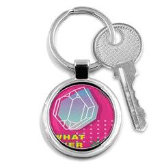 Behance Feelings Beauty Polka Dots What Ever Leaf Diamon Pink Key Chains (round) 