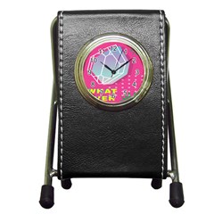 Behance Feelings Beauty Polka Dots What Ever Leaf Diamon Pink Pen Holder Desk Clocks by Mariart