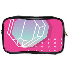 Behance Feelings Beauty Polka Dots What Ever Leaf Diamon Pink Toiletries Bags 2-side by Mariart