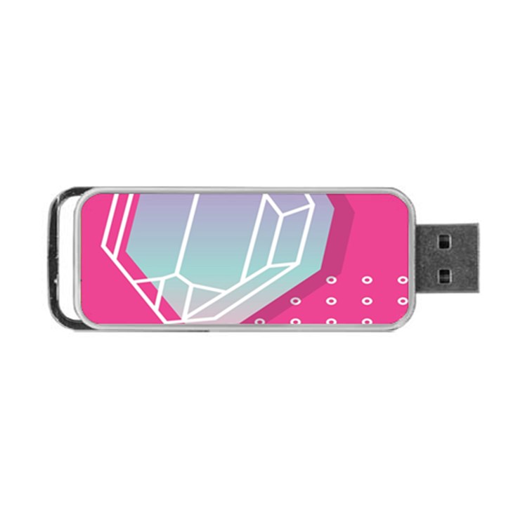 Behance Feelings Beauty Polka Dots What Ever Leaf Diamon Pink Portable USB Flash (Two Sides)