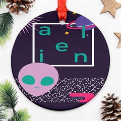 Behance Feelings Beauty Space Alien Star Galaxy Ornament (round) by Mariart