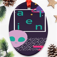 Behance Feelings Beauty Space Alien Star Galaxy Ornament (oval)