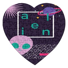 Behance Feelings Beauty Space Alien Star Galaxy Jigsaw Puzzle (heart) by Mariart