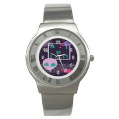 Behance Feelings Beauty Space Alien Star Galaxy Stainless Steel Watch by Mariart