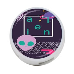 Behance Feelings Beauty Space Alien Star Galaxy 4-port Usb Hub (two Sides) 