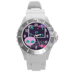 Behance Feelings Beauty Space Alien Star Galaxy Round Plastic Sport Watch (l) by Mariart