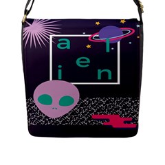 Behance Feelings Beauty Space Alien Star Galaxy Flap Messenger Bag (l)  by Mariart