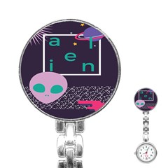 Behance Feelings Beauty Space Alien Star Galaxy Stainless Steel Nurses Watch by Mariart