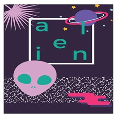 Behance Feelings Beauty Space Alien Star Galaxy Large Satin Scarf (square) by Mariart