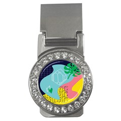 Behance Feelings Beauty Waves Blue Yellow Pink Green Leaf Money Clips (cz) 