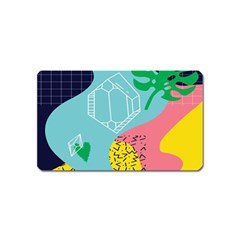 Behance Feelings Beauty Waves Blue Yellow Pink Green Leaf Magnet (name Card)