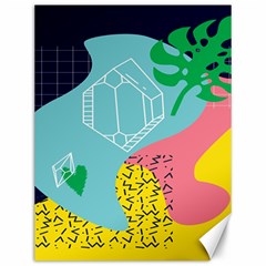 Behance Feelings Beauty Waves Blue Yellow Pink Green Leaf Canvas 12  X 16  