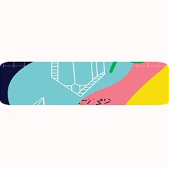 Behance Feelings Beauty Waves Blue Yellow Pink Green Leaf Large Bar Mats by Mariart