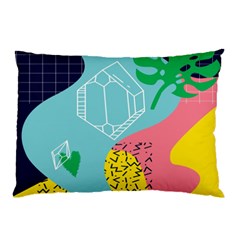 Behance Feelings Beauty Waves Blue Yellow Pink Green Leaf Pillow Case by Mariart