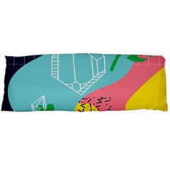 Behance Feelings Beauty Waves Blue Yellow Pink Green Leaf Body Pillow Case (dakimakura)