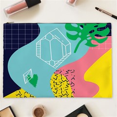 Behance Feelings Beauty Waves Blue Yellow Pink Green Leaf Cosmetic Bag (xxl)  by Mariart