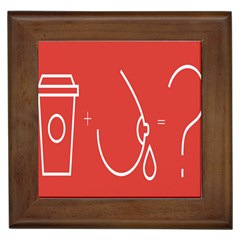 Caffeine And Breastfeeding Coffee Nursing Red Sign Framed Tiles by Mariart