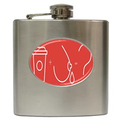 Caffeine And Breastfeeding Coffee Nursing Red Sign Hip Flask (6 Oz)