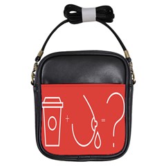 Caffeine And Breastfeeding Coffee Nursing Red Sign Girls Sling Bags by Mariart