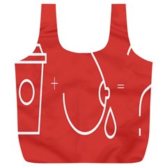 Caffeine And Breastfeeding Coffee Nursing Red Sign Full Print Recycle Bags (l)  by Mariart