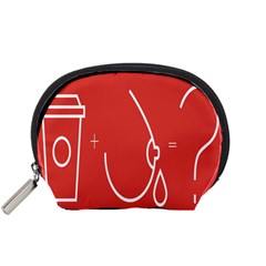 Caffeine And Breastfeeding Coffee Nursing Red Sign Accessory Pouches (small) 