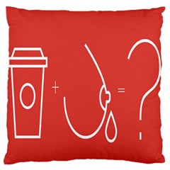 Caffeine And Breastfeeding Coffee Nursing Red Sign Standard Flano Cushion Case (two Sides) by Mariart