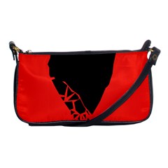 Broken Heart Tease Black Red Shoulder Clutch Bags by Mariart